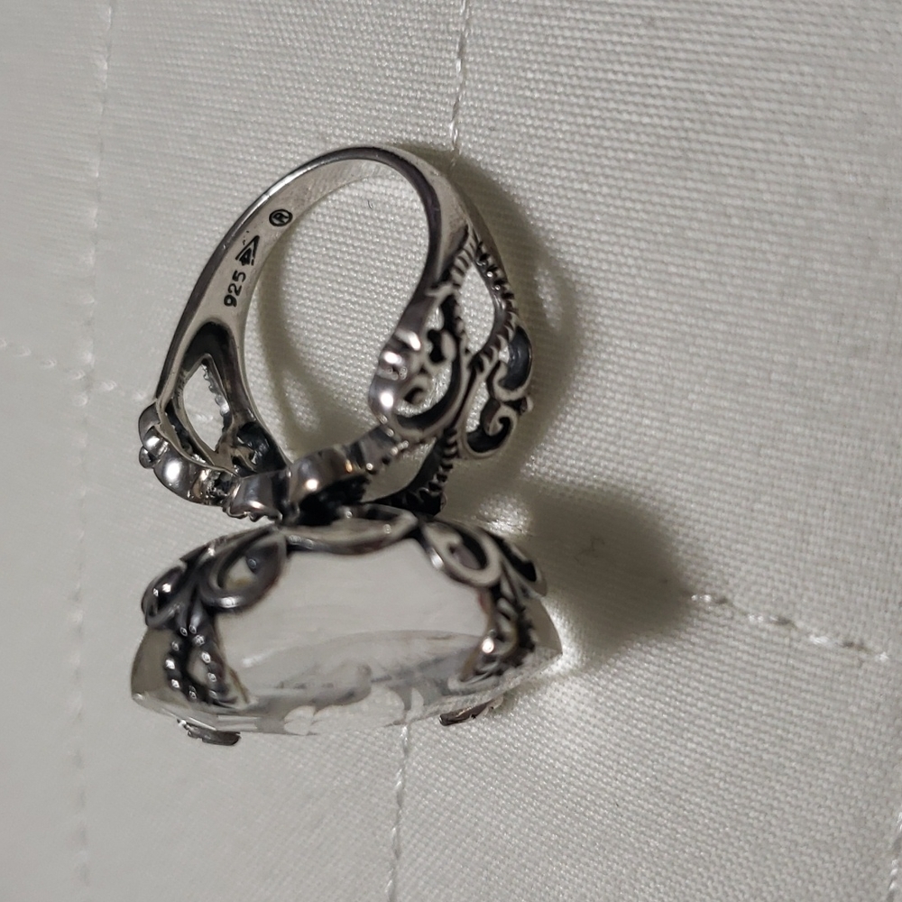 Silpada Filigree  Crystal Sterling Ring - Picture 5 of 13